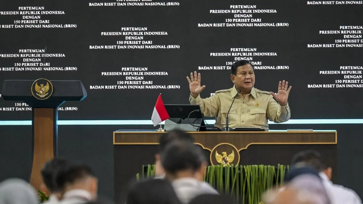 Prabowo Akui Investasi RnD Indonesia Rendah: Kritik Atas Minimnya Anggaran Riset